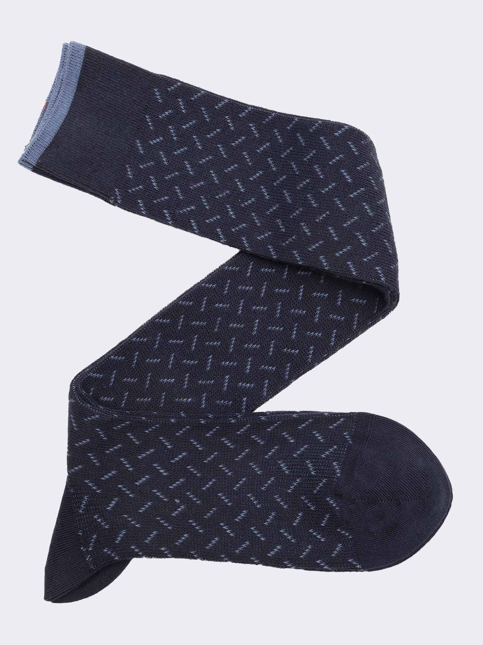 Men's patterned Knee high socks in warm cotton - Made in Italy
