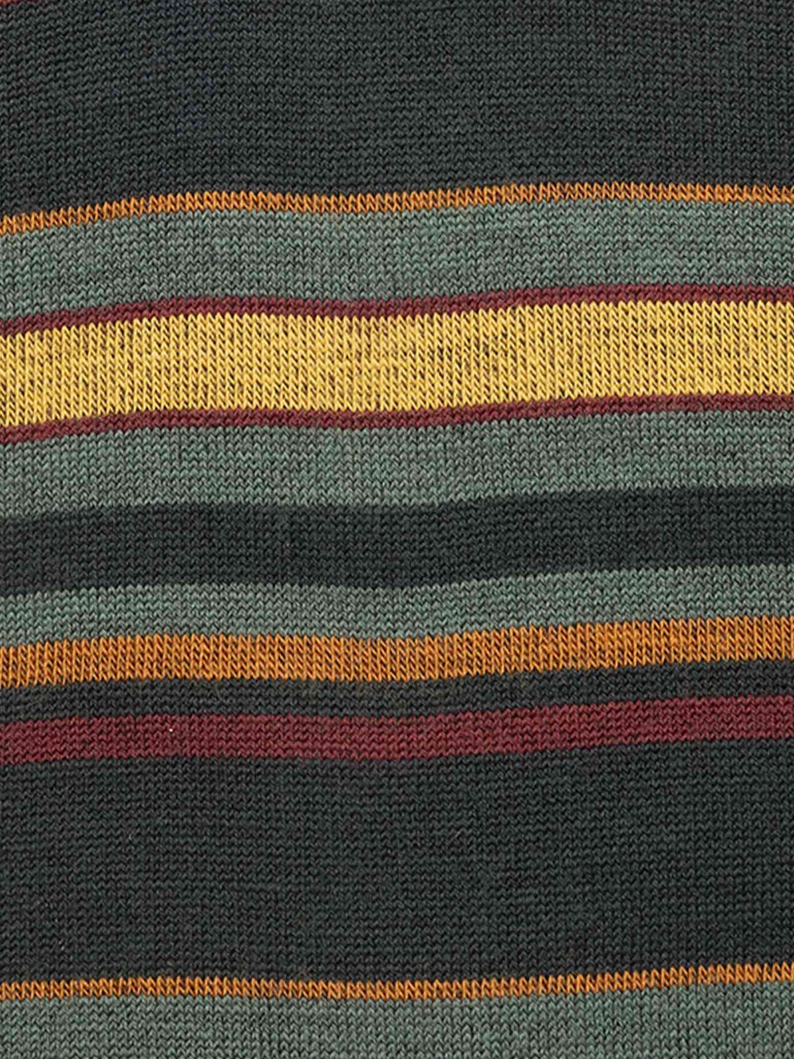 Men's long striped pattern socks in warm Cotton - Made in Italy