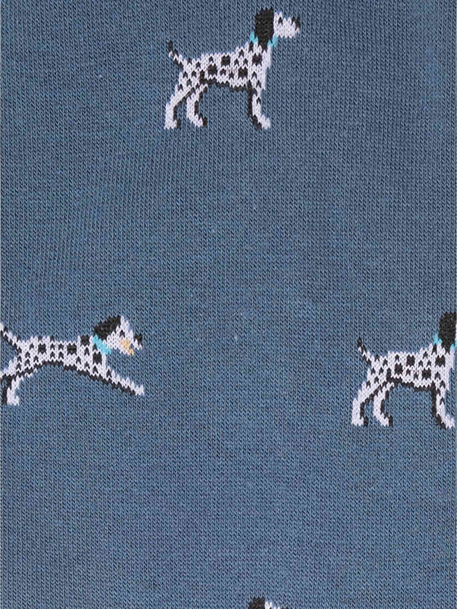 Kniestrümpfe für Herren mit Dalmatiner-Muster aus warmer Baumwolle - Made in Italy