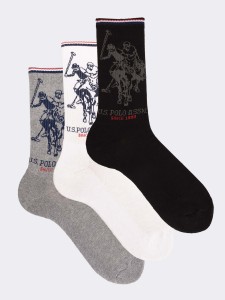 3 Pairs Short Sport Socks U.S. POLO ASSN.