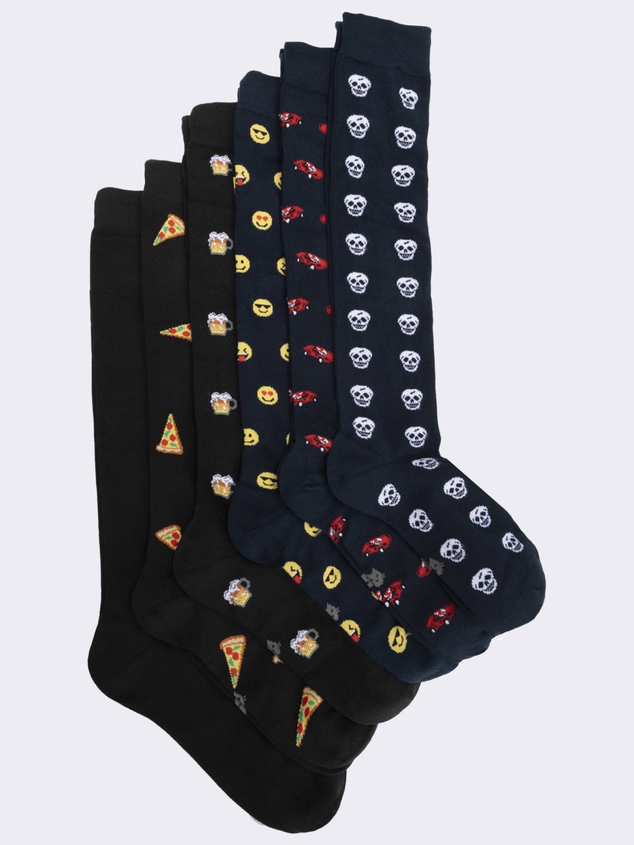 Gift Box Men's Warm Cotton Socks, 6 Pairs Web Fantasy