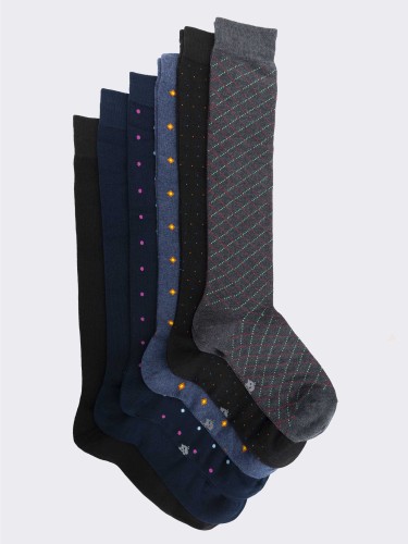 Geschenkbox Herren Socken aus Baumwolle, warm, 6 Paar Classic Polka Dot Fantasy