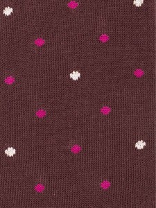 Polka dot patterned women's knee-high socks made of warm cotton - Made in Italy
