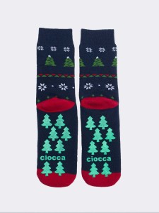 Rutschfeste, weihnachtlich gemusterte kurze Socken für Männer