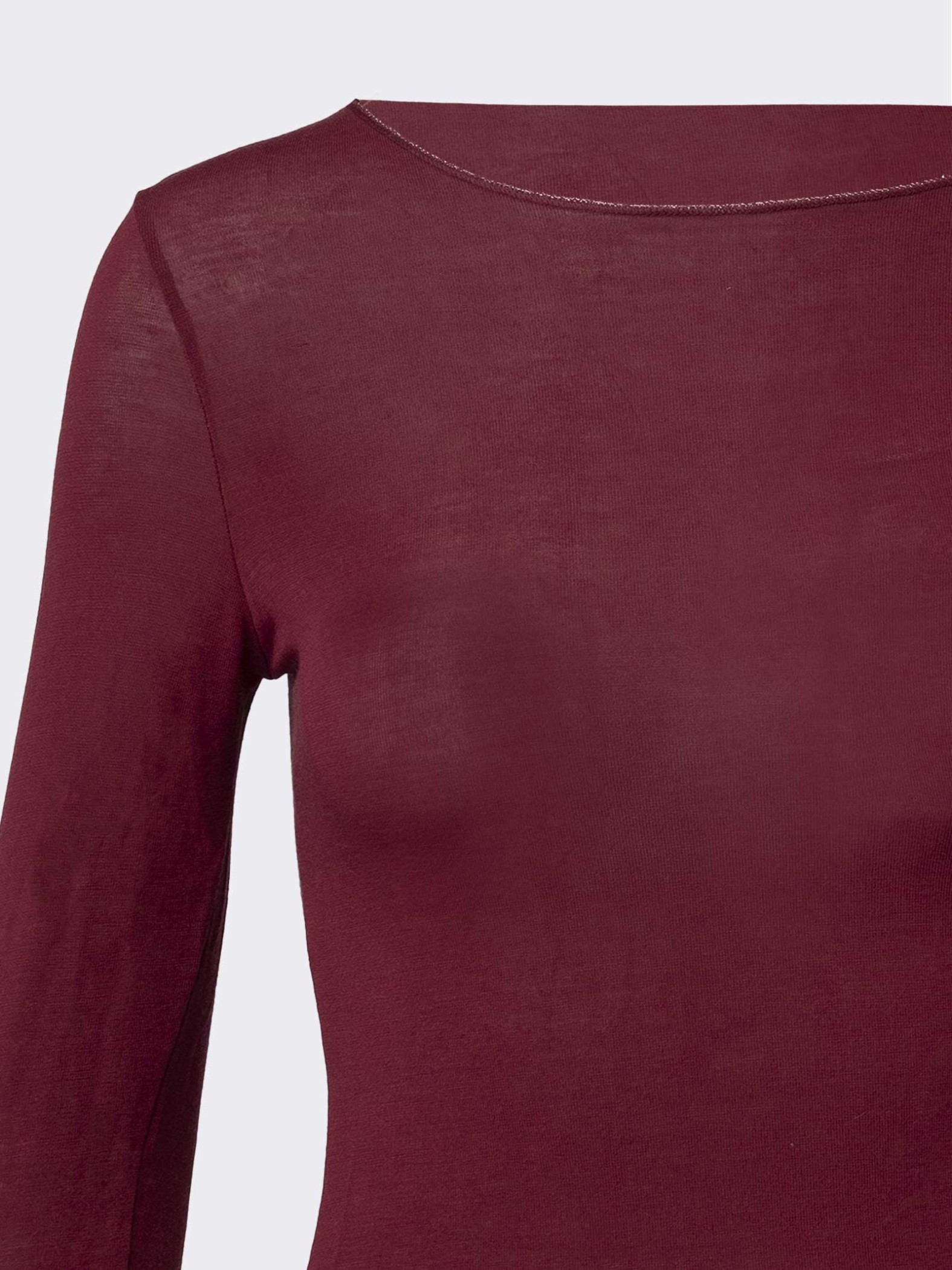 Women's Long-Sleeved Cashmere & Modal Boat Neck Knitwear - Elegant and Warm