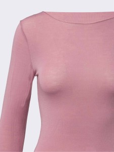 Women's Long-Sleeved Cashmere & Modal Boat Neck Knitwear - Elegant and Warm