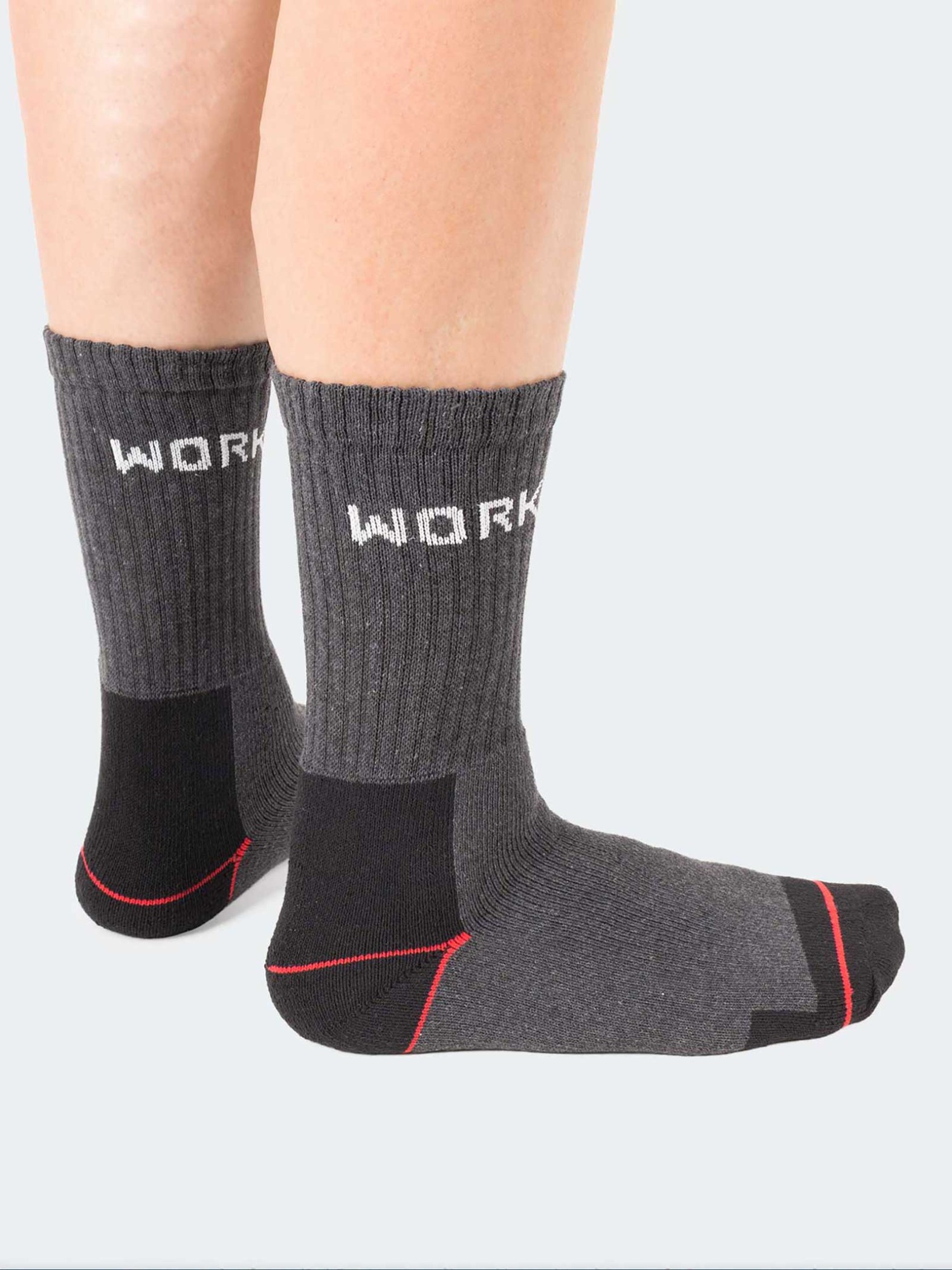Three Men's Short Calf Socks, Baumwolle und Frottee - verstärkt