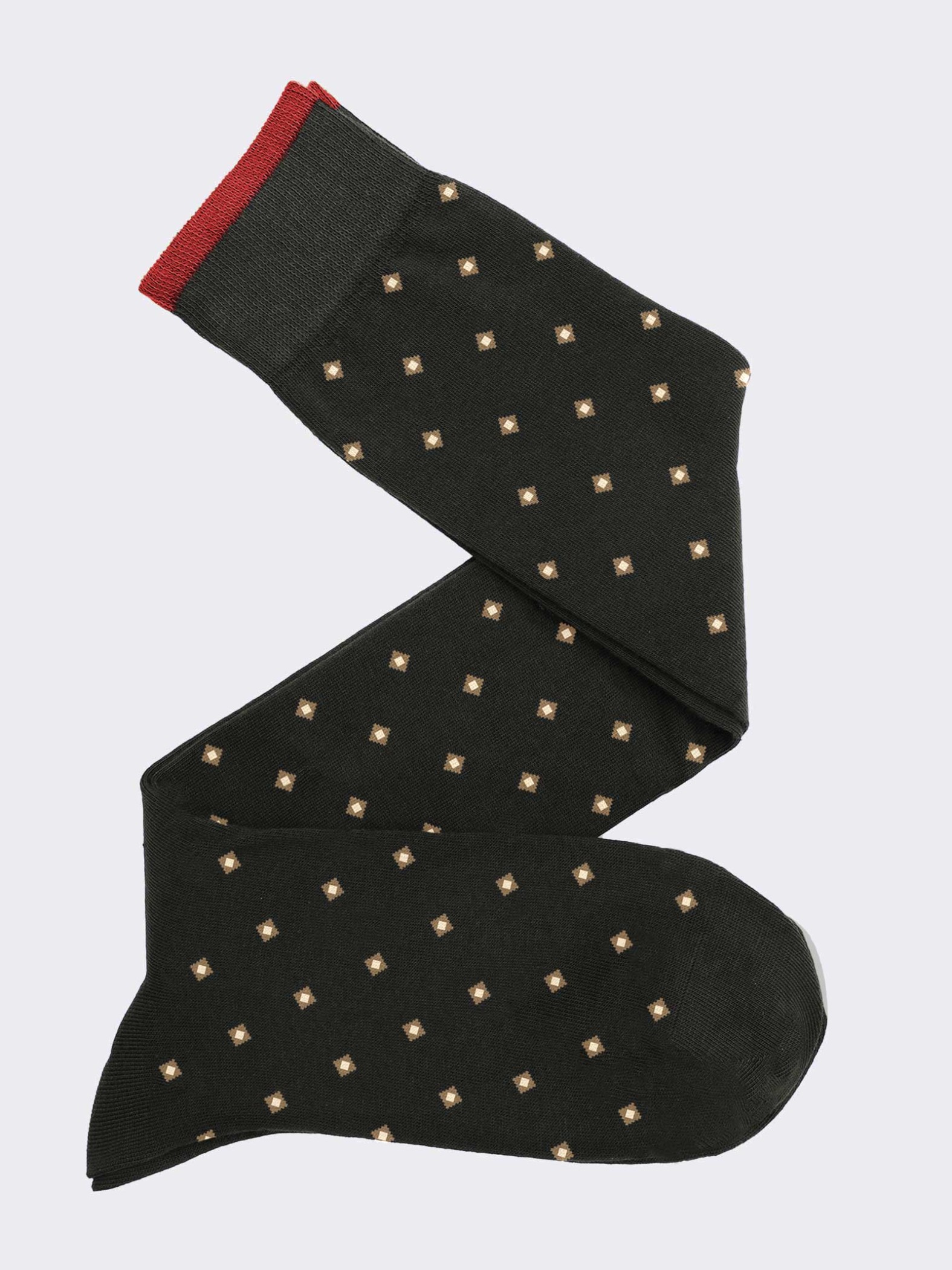 Tie pattern knee-high socks - Made in Italy