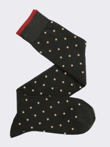 Lange Socken mit Krawattenmuster - Made in Italy