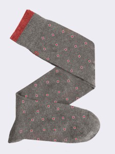 Lange Socken mit Krawattenmuster - Made in Italy