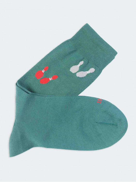 Kurze Socken aus Baumwolle mit Kegelmuster