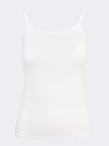 Ultra-soft bamboo top with thin straps - Natural Fibres
