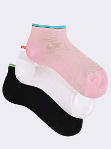 3er-Pack Damen-Sportsocken in coolem Baumwollmix