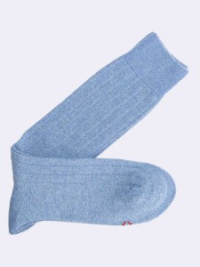 Men's Short Ribbed Cotton Socks - Made in Italy