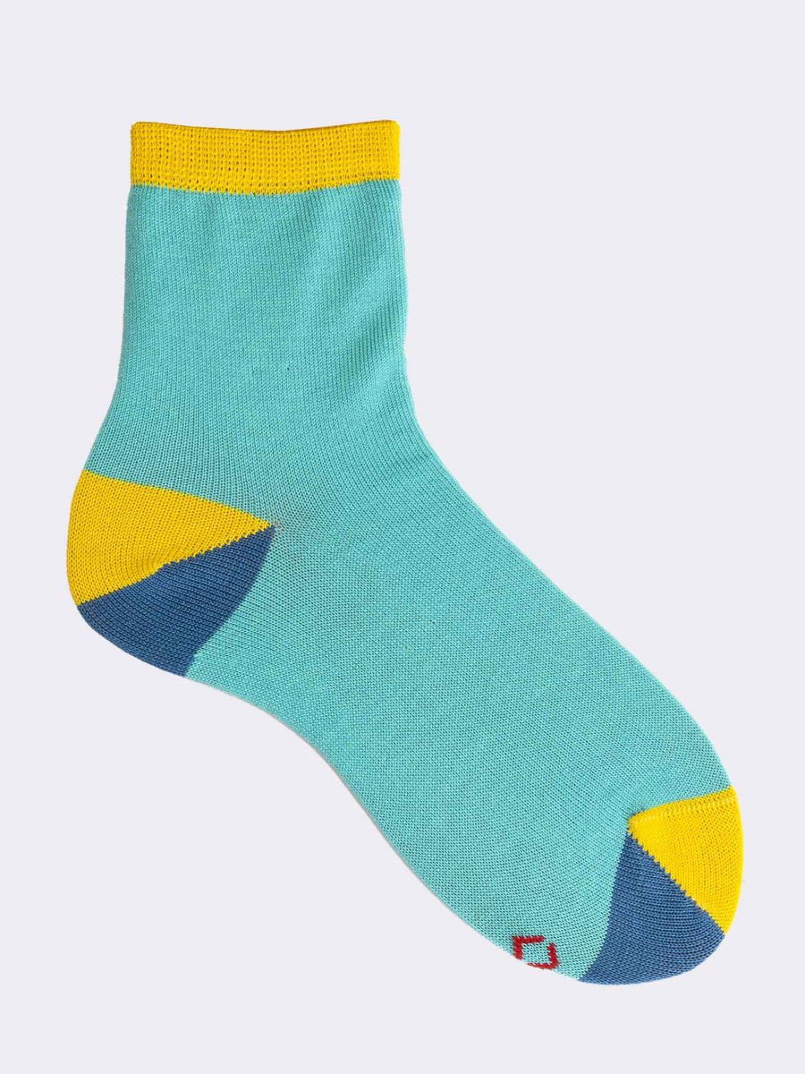 Kurze Kinder-Fantasie-Socken aus frischer Baumwolle - Made in Italy