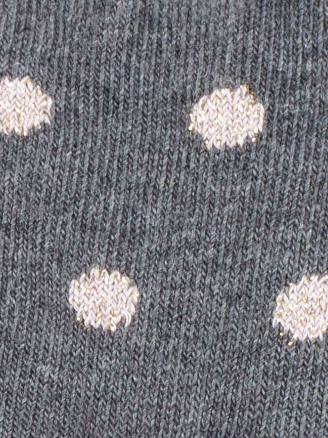 Kurze Polka-Dot-Socken für Mädchen mit Lurex-Bordüre