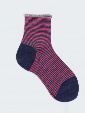 Double stripes pattern Kids Crew socks