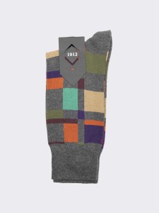 Men's Plaid Socks in Warm Cotton - Made in Italy