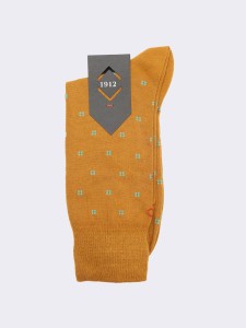 Men's Short Socks with Tie Pattern in Warm Cotton - Made in Italy