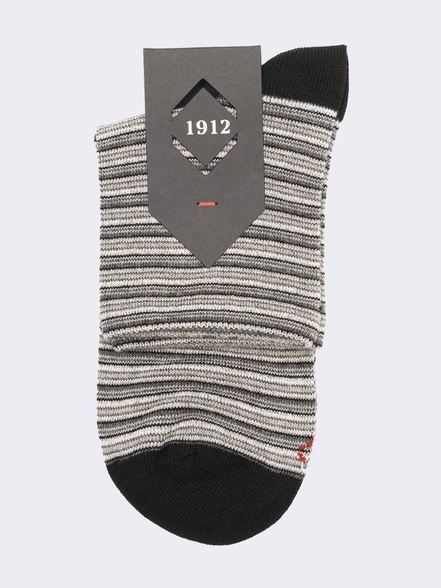 Women's Patterned Ankle Socks in Warm Cotton - Made in Italy