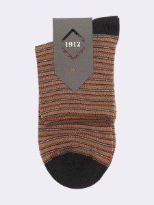 Women's Patterned Ankle Socks in Warm Cotton - Made in Italy