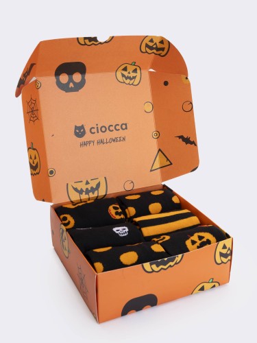 Scatola Regalo Calze Uomo in Cotone Caldo 6 Paia Fantasia Halloween