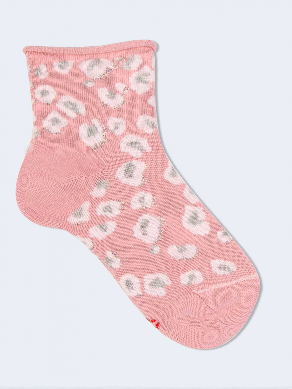 Girl short socks with spotted pattern