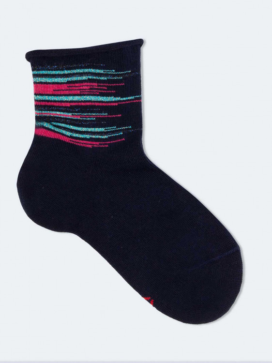 Gestreifte kurze Socken für Mädchen