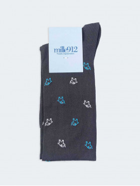 Lange Socken mit Elefantenmuster aus frischer Baumwolle