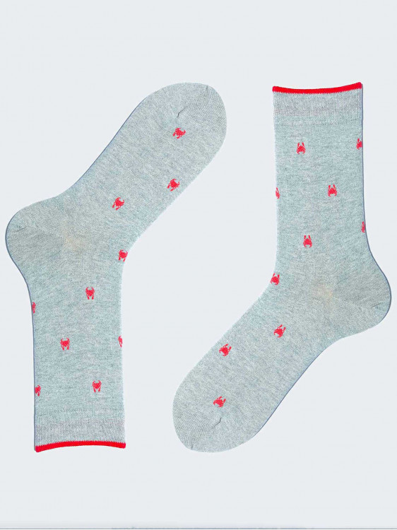 Kurze Socken mit Krabbenmuster - Made in Italy