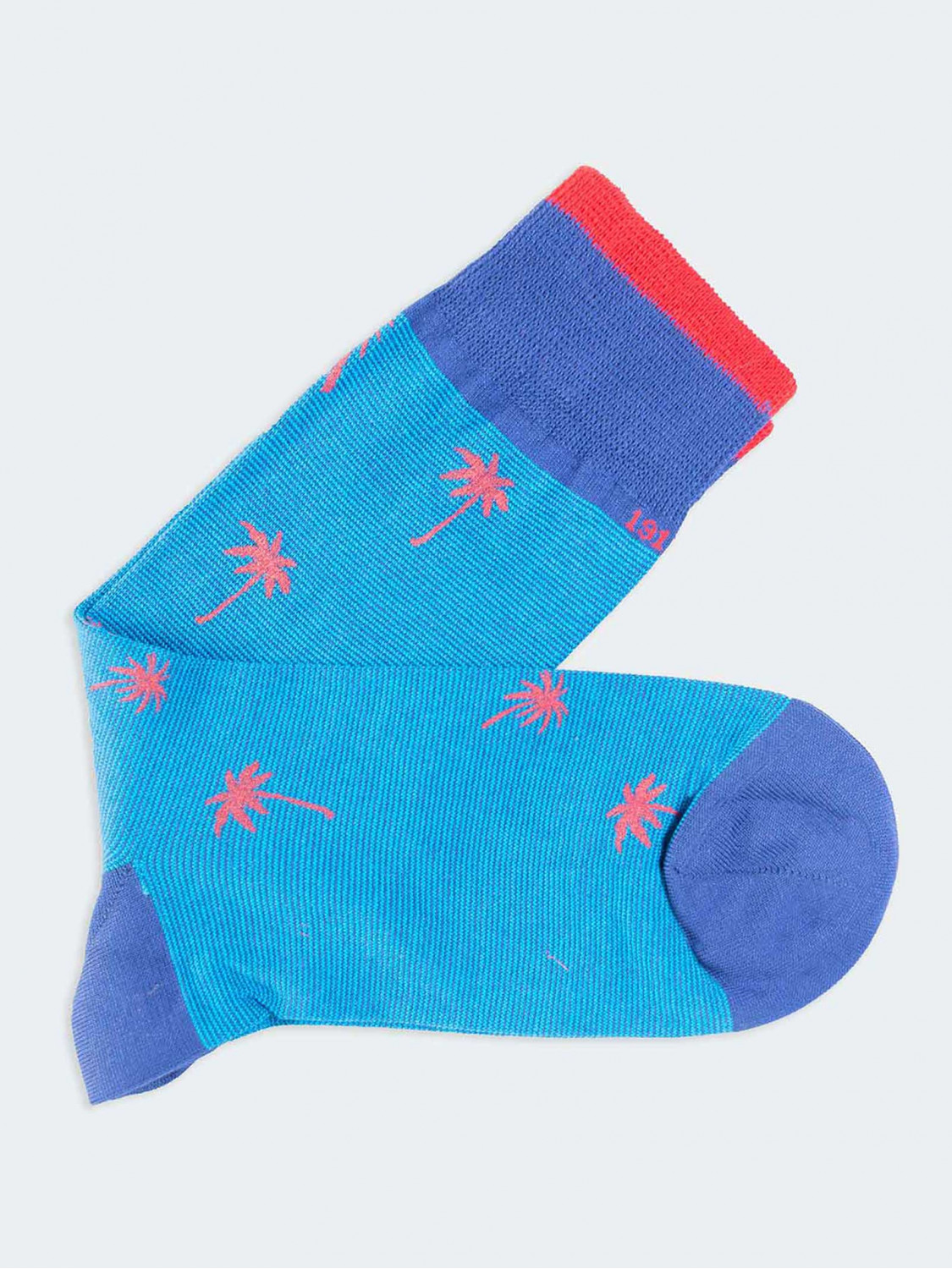Kurze Socken aus Baumwolle mit Palmenmuster