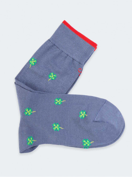 Cloverleaf pattern Men's Crew socks