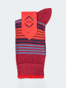 Multicolor stipes Men's Crew socks 