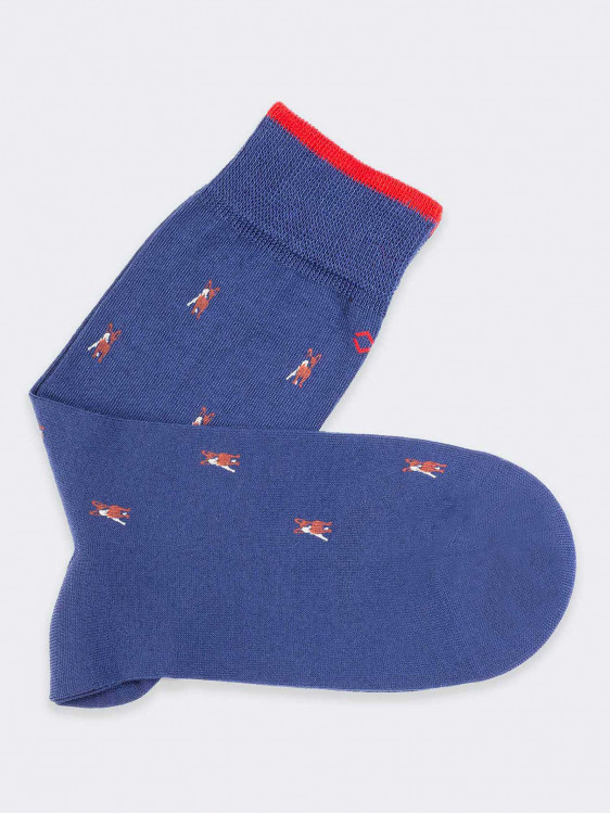 Bulldog pattern Men's Crew socks
