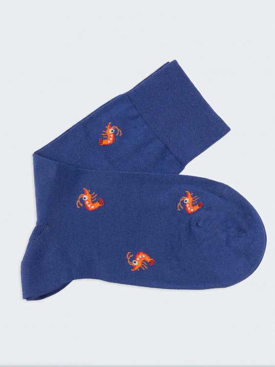 Kurze Socken mit Shrimp-Muster