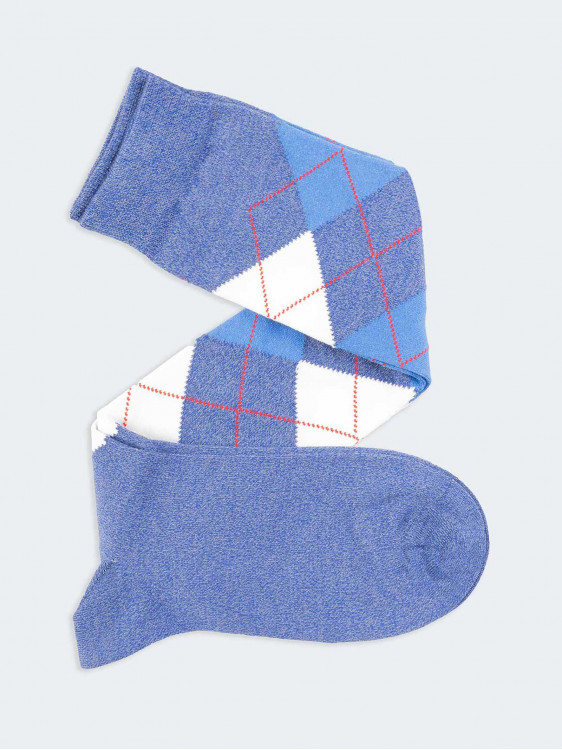 Burlington lange Socken mit Rautenmuster aus kühler Baumwolle