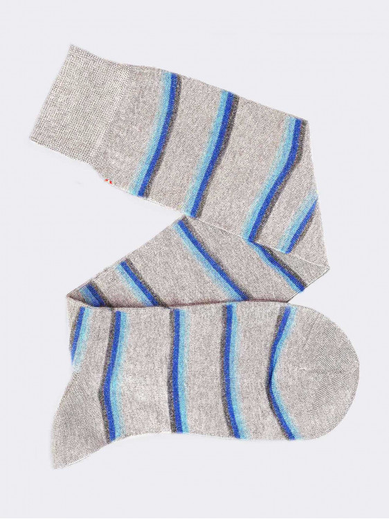Stripes Pattern Men's Knee High Socks