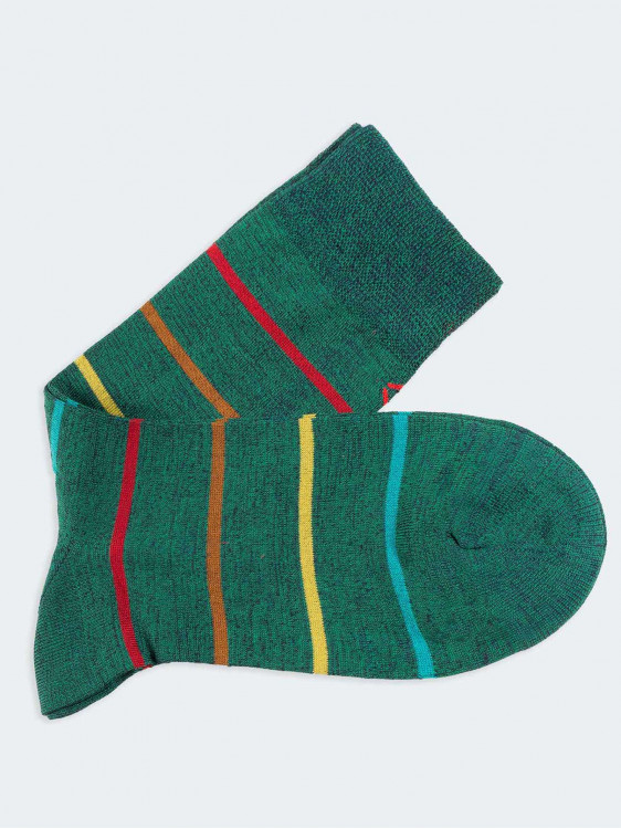 Grooved pattern Men's Crew Socks