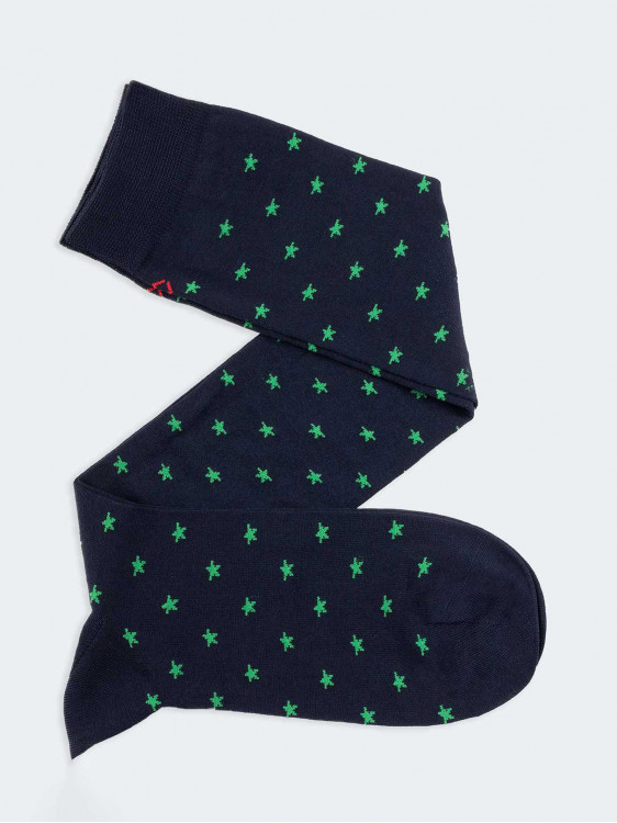 Lange Socken mit Sternmuster