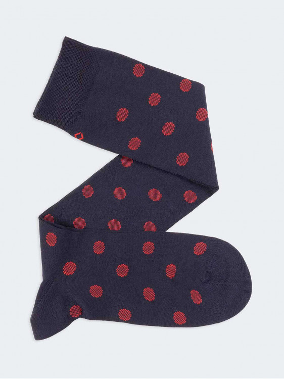 Lange Socken maxi polka dot gemustert frische Baumwolle