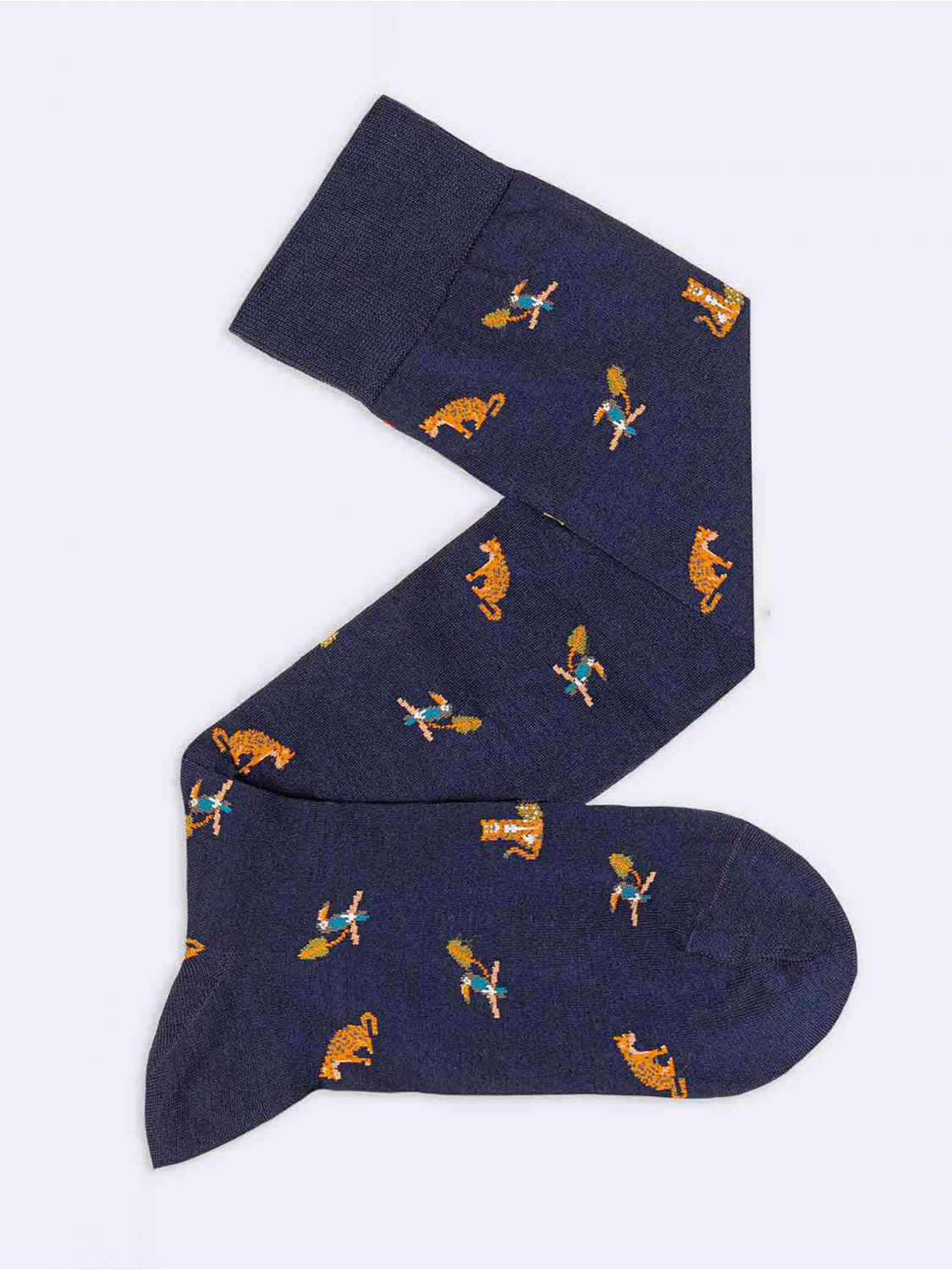 Jungle pattern Men's Knee High Socks